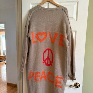 Love & Peace Sweater Duster